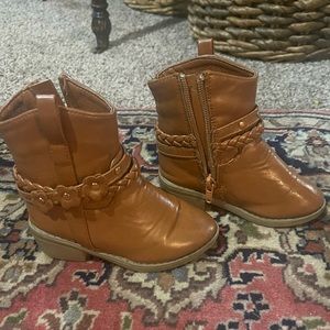 Cowgirl brown boots with rope detail size 7 toddler